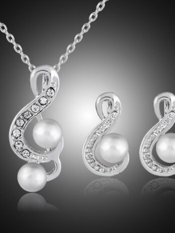 Fashion pearl two sets of simple and elegant bride wedding jewelry set Danbi jewelry