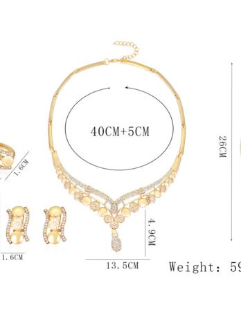 New European And American Exaggerated Jewelry Sets, Women’s Bridal Jewelry Four Sets