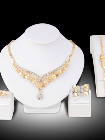 New European And American Exaggerated Jewelry Sets, Women’s Bridal Jewelry Four Sets