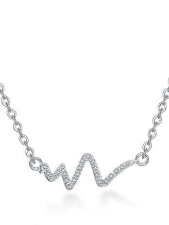 Silver Necklace Korean Lightning Necklace Female Simple ECG Decoding Short Necklace Clavicle Chain With Jewelry