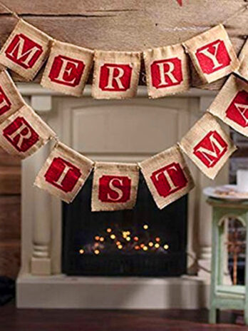 Merry Christmas Sackcloth Flag Christmas Banner Christmas Banner Decoration